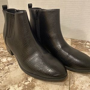 Black Crocodile Ankle Boots